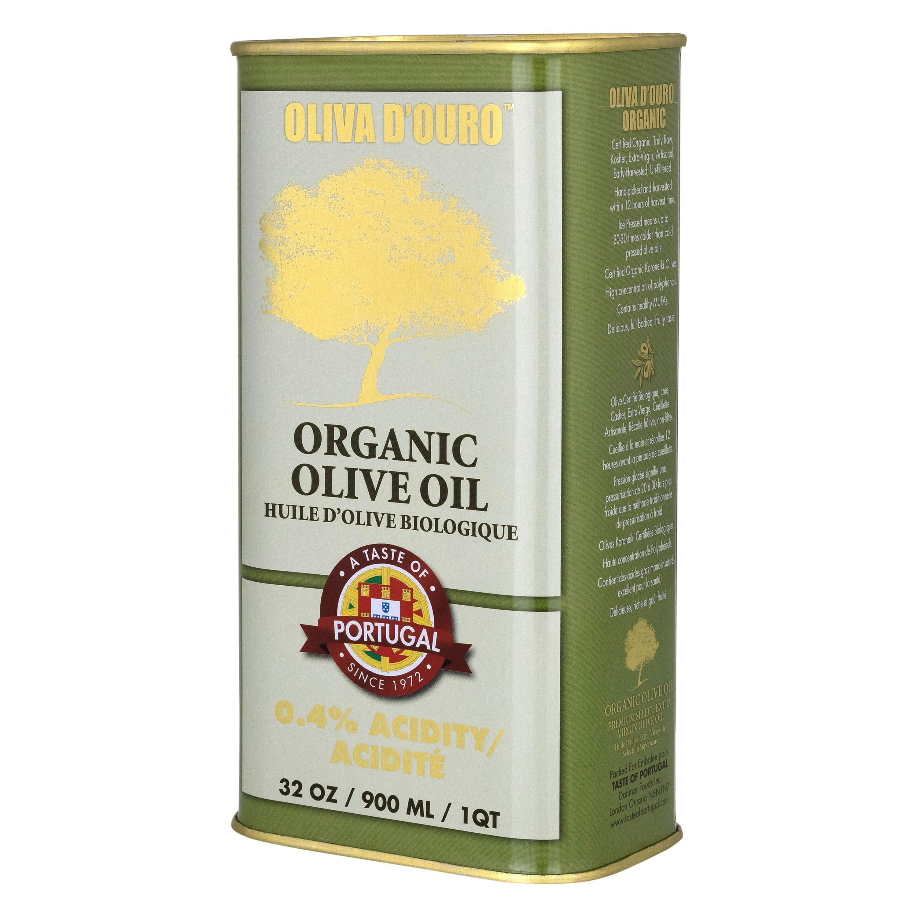 Organic Portuguese Extra Virgin Olive Oil 0.4% (900ml | 30.4oz)